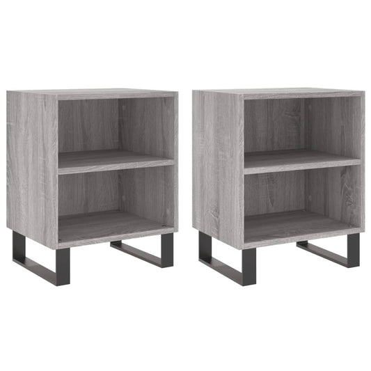 vidaXL Bedside Cabinets 2 pcs Grey Sonoma 40x30x50 cm Engineered Wood