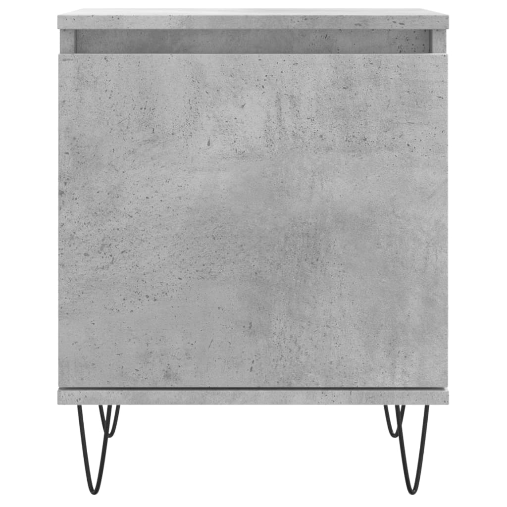 vidaXL Bedside Cabinets 2 pcs Concrete Grey 40x30x50 cm Engineered Wood