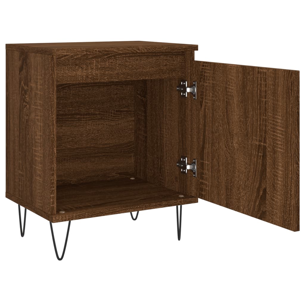 vidaXL Bedside Cabinet Brown Oak 40x30x50 cm Engineered Wood
