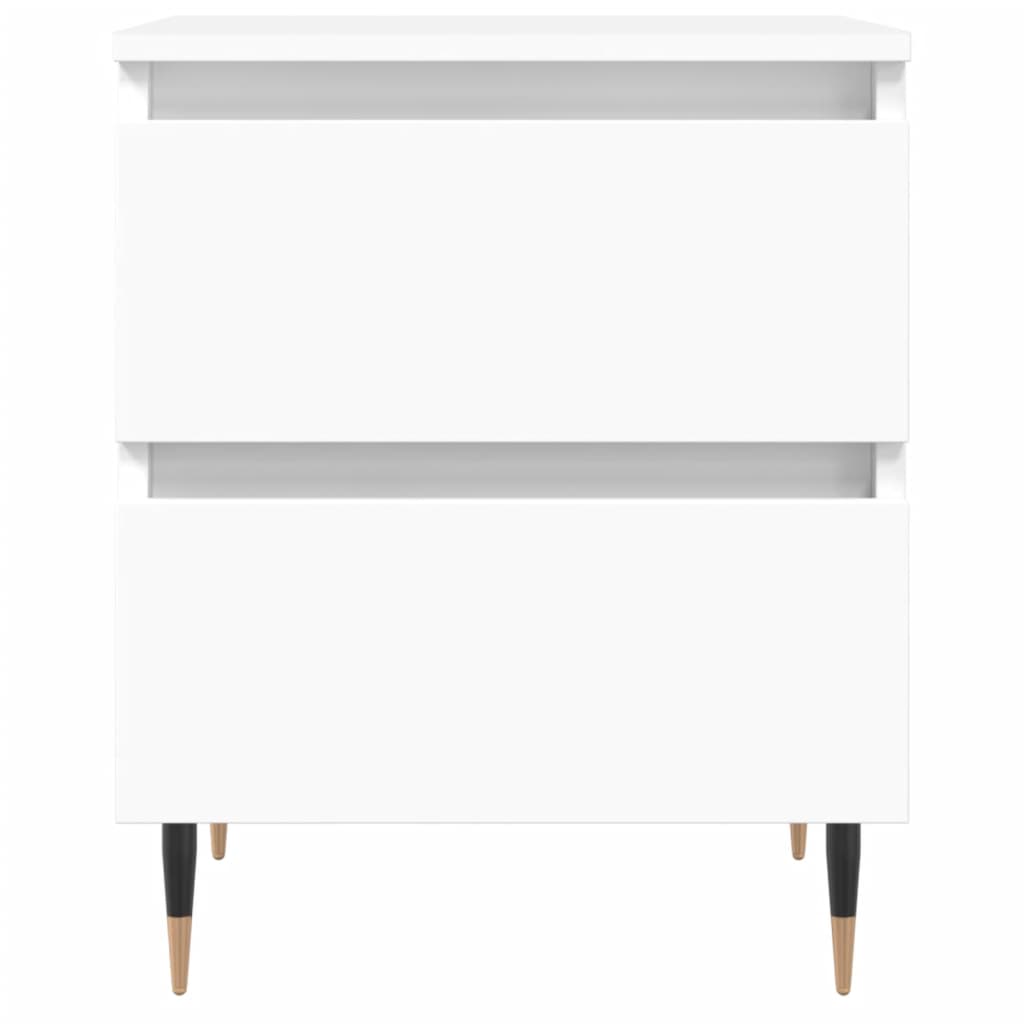 vidaXL Bedside Cabinet White 40x35x50 cm Engineered Wood