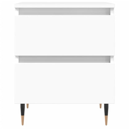 vidaXL Bedside Cabinet White 40x35x50 cm Engineered Wood