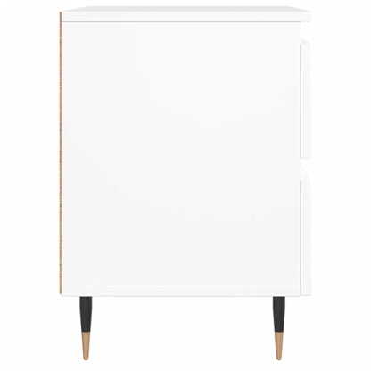 vidaXL Bedside Cabinet White 40x35x50 cm Engineered Wood