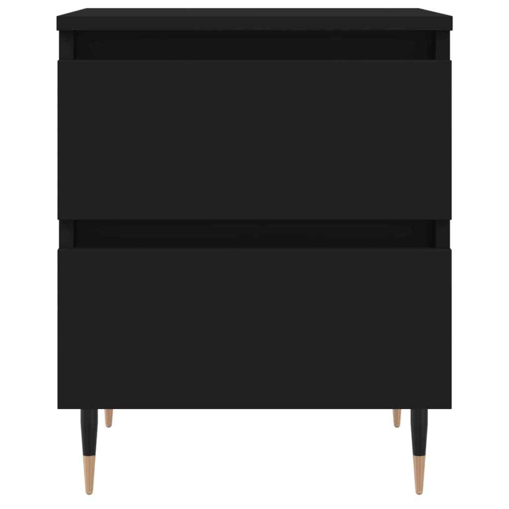 vidaXL Bedside Cabinet Black 40x35x50 cm Engineered Wood