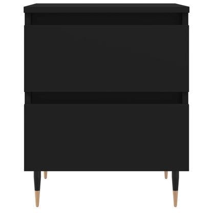 vidaXL Bedside Cabinet Black 40x35x50 cm Engineered Wood