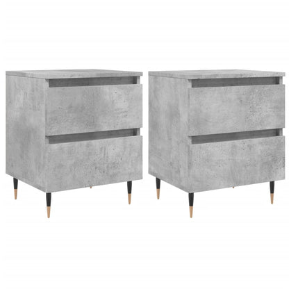 vidaXL Bedside Cabinets 2 pcs Concrete Grey 40x35x50 cm Engineered Wood