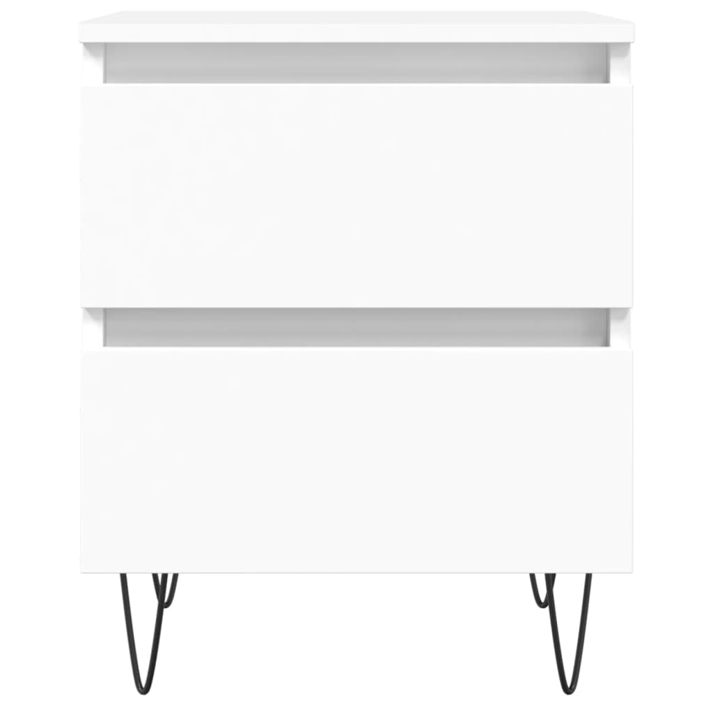 vidaXL Bedside Cabinet White 40x35x50 cm Engineered Wood