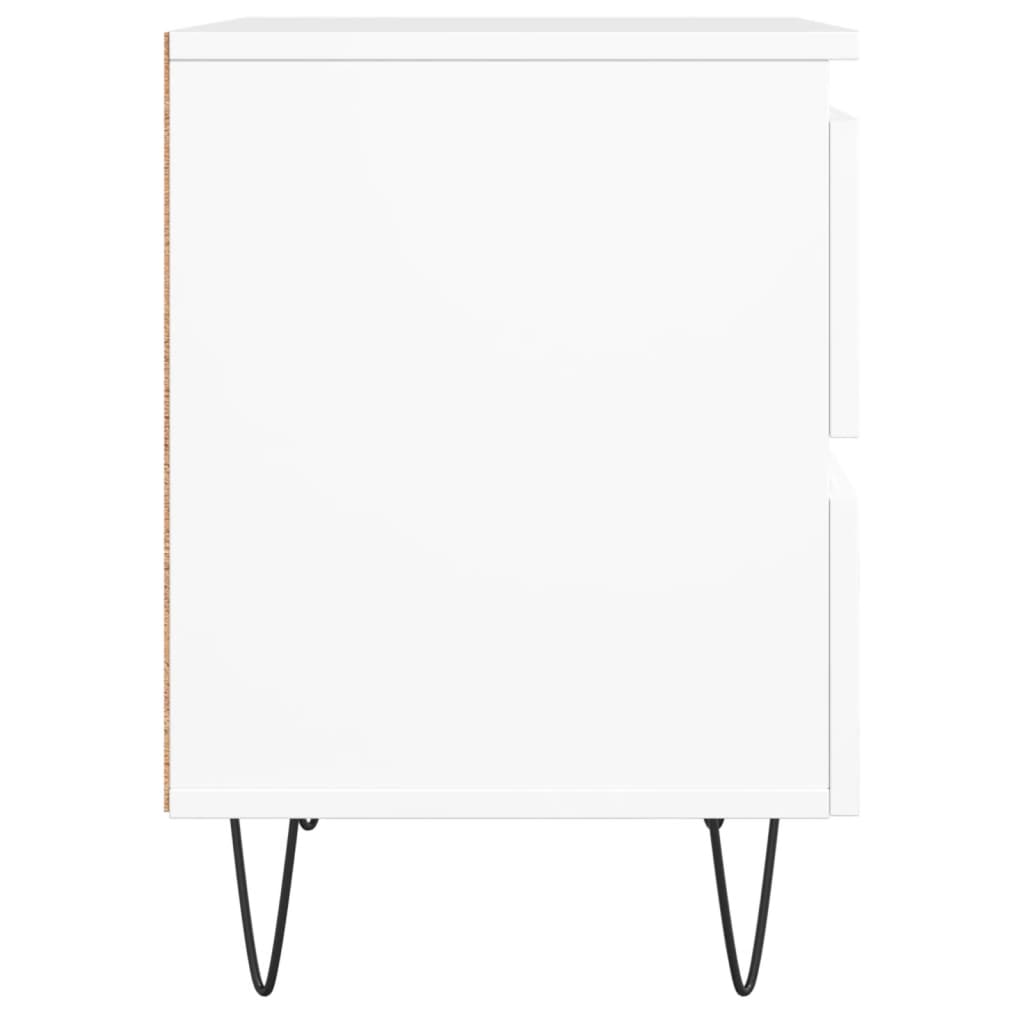 vidaXL Bedside Cabinet White 40x35x50 cm Engineered Wood