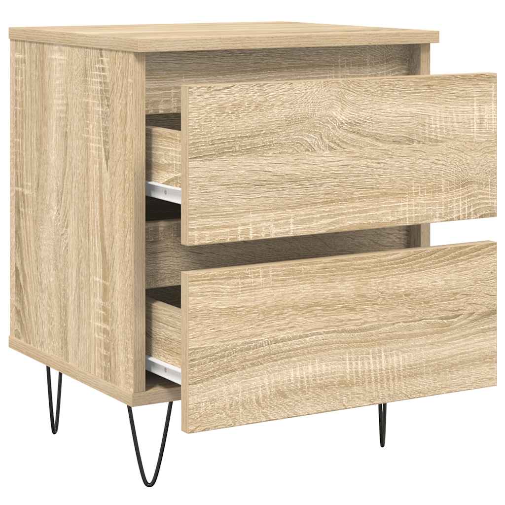 vidaXL Bedside Cabinet Sonoma Oak 40x35x50 cm Engineered Wood