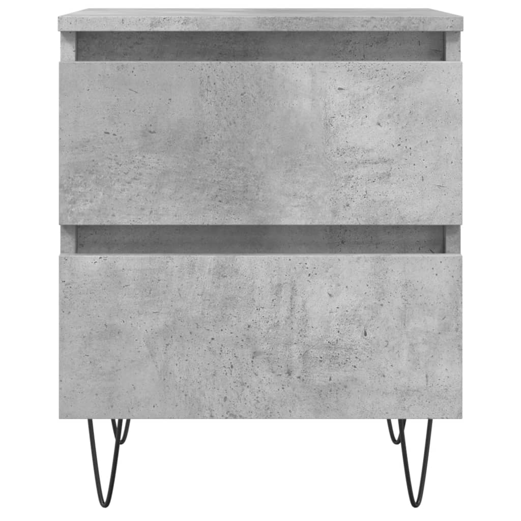 vidaXL Bedside Cabinets 2 pcs Concrete Grey 40x35x50 cm Engineered Wood