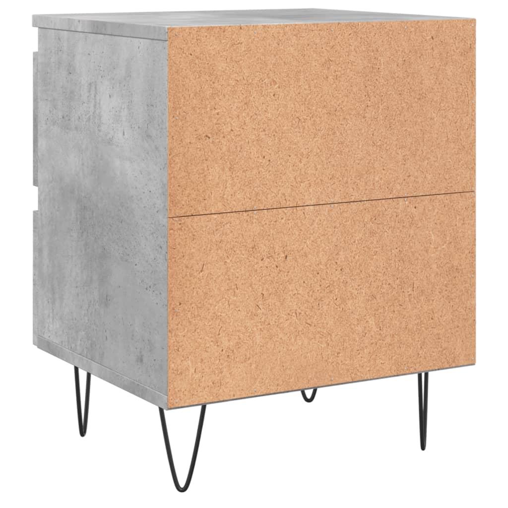 vidaXL Bedside Cabinets 2 pcs Concrete Grey 40x35x50 cm Engineered Wood