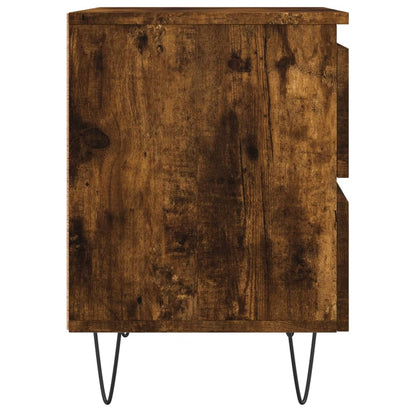 vidaXL Bedside Cabinets 2 pcs Smoked Oak 40x35x50 cm Engineered Wood