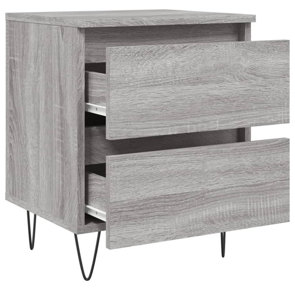 vidaXL Bedside Cabinet Grey Sonoma 40x35x50 cm Engineered Wood
