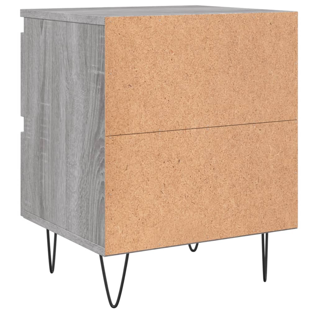vidaXL Bedside Cabinet Grey Sonoma 40x35x50 cm Engineered Wood