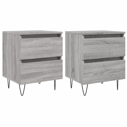 vidaXL Bedside Cabinets 2 pcs Grey Sonoma 40x35x50 cm Engineered Wood