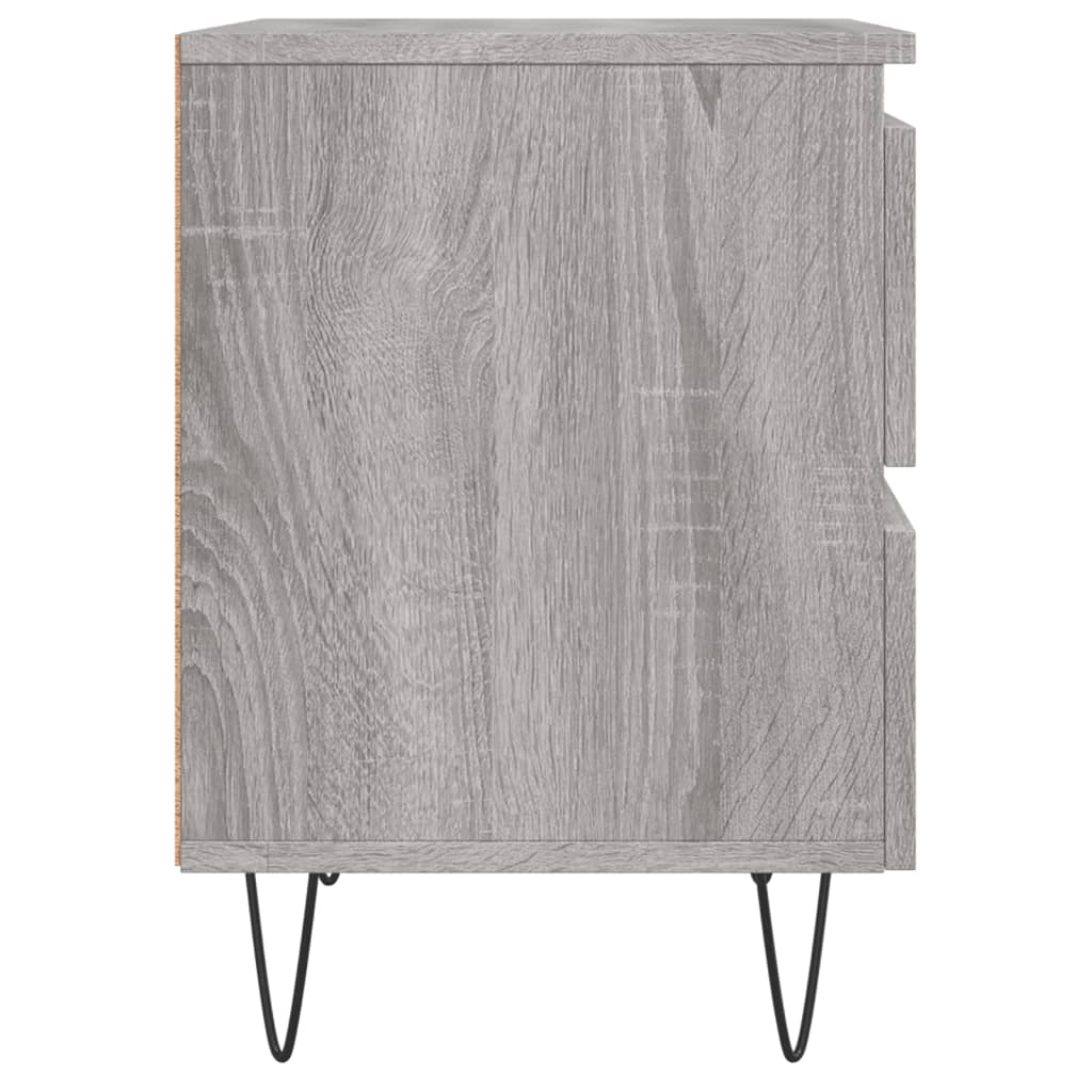vidaXL Bedside Cabinets 2 pcs Grey Sonoma 40x35x50 cm Engineered Wood