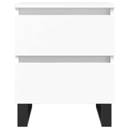 vidaXL Bedside Cabinet White 40x35x50 cm Engineered Wood