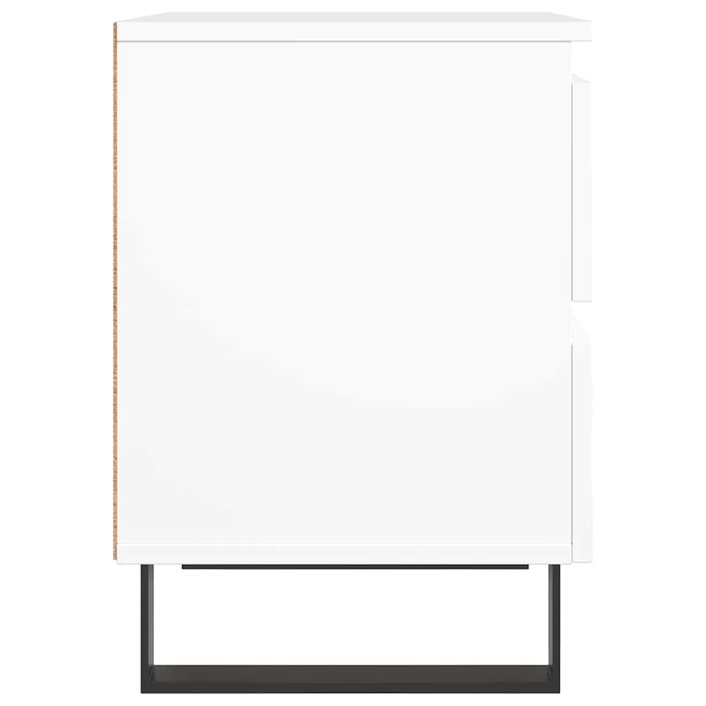 vidaXL Bedside Cabinet White 40x35x50 cm Engineered Wood