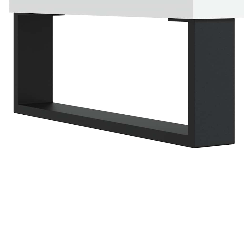 vidaXL Bedside Cabinet White 40x35x50 cm Engineered Wood