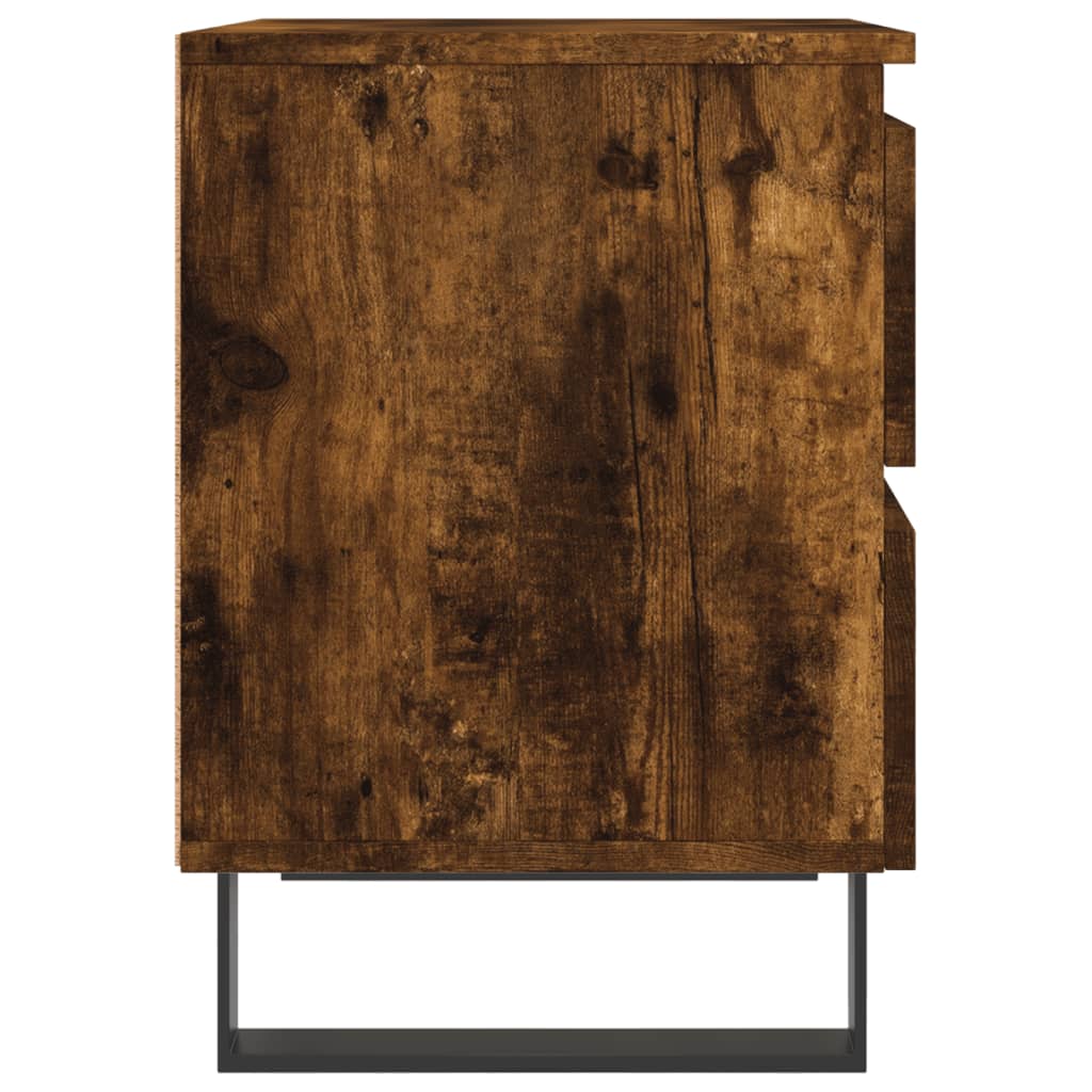 vidaXL Bedside Cabinets 2 pcs Smoked Oak 40x35x50 cm Engineered Wood