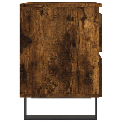 vidaXL Bedside Cabinets 2 pcs Smoked Oak 40x35x50 cm Engineered Wood