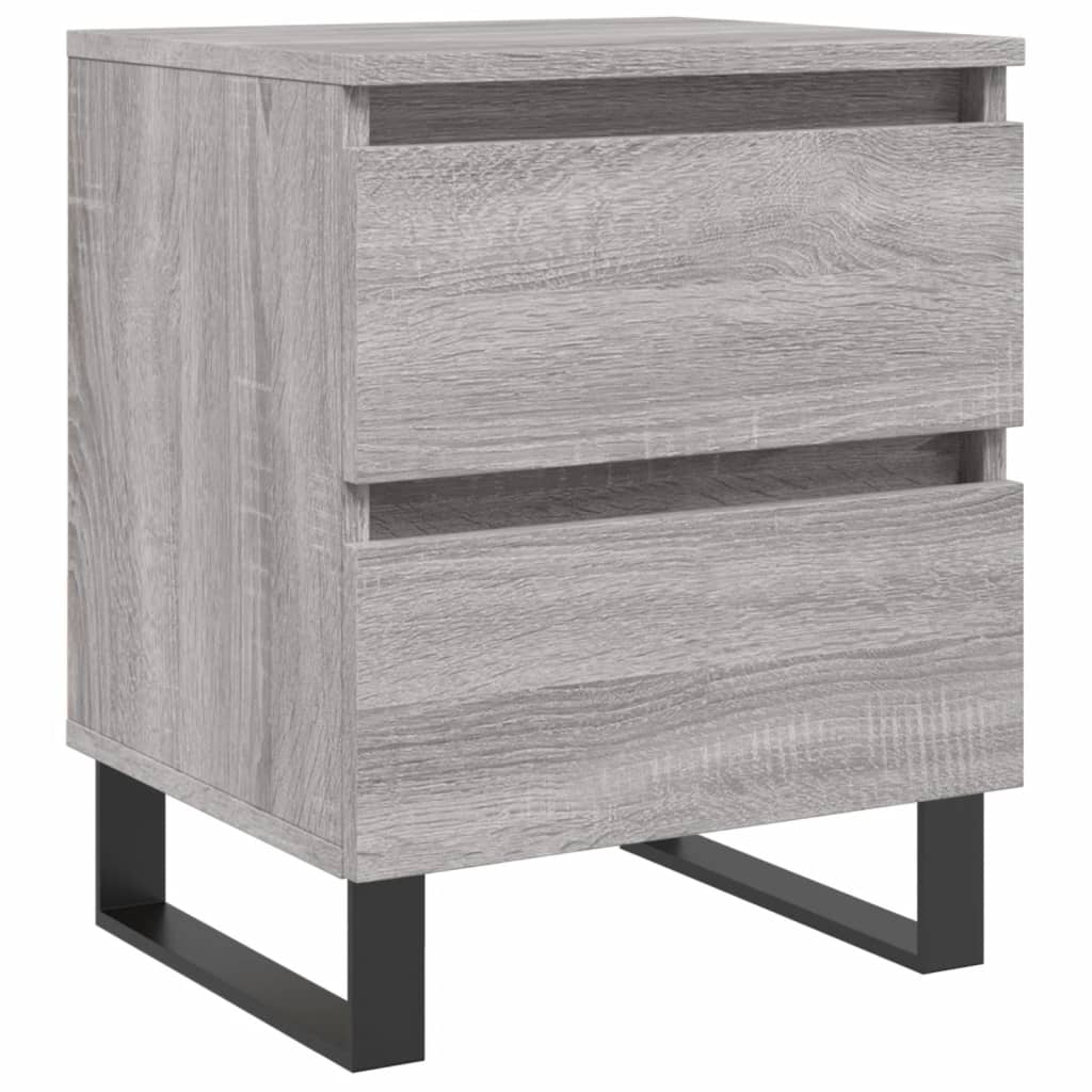 vidaXL Bedside Cabinet Grey Sonoma 40x35x50 cm Engineered Wood