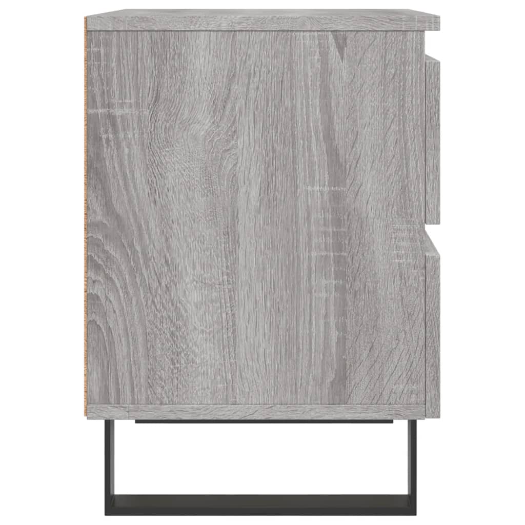 vidaXL Bedside Cabinet Grey Sonoma 40x35x50 cm Engineered Wood