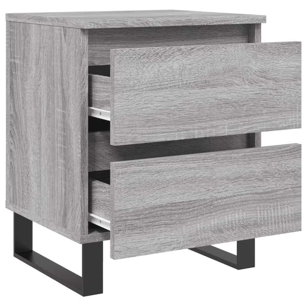 vidaXL Bedside Cabinets 2 pcs Grey Sonoma 40x35x50 cm Engineered Wood