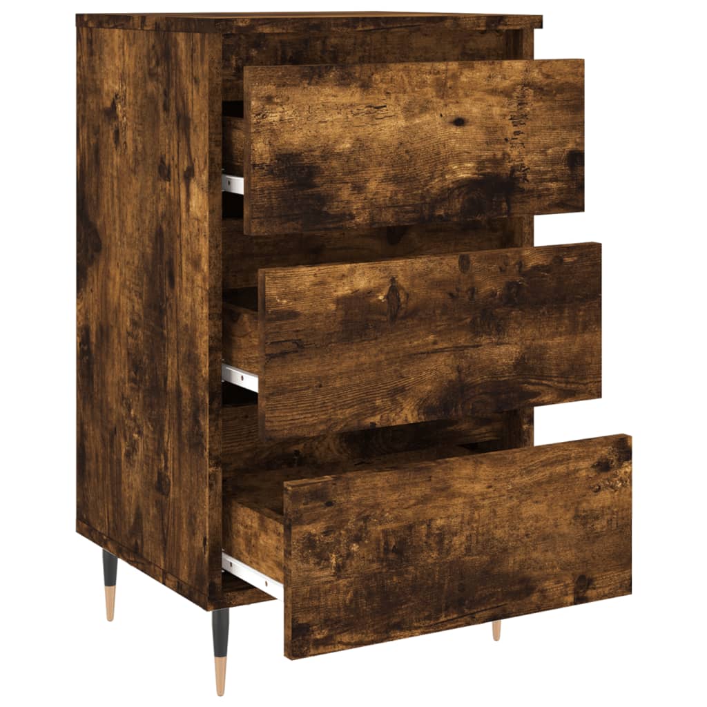 vidaXL Bedside Cabinets 2 pcs Smoked Oak 40x35x69 cm Engineered Wood