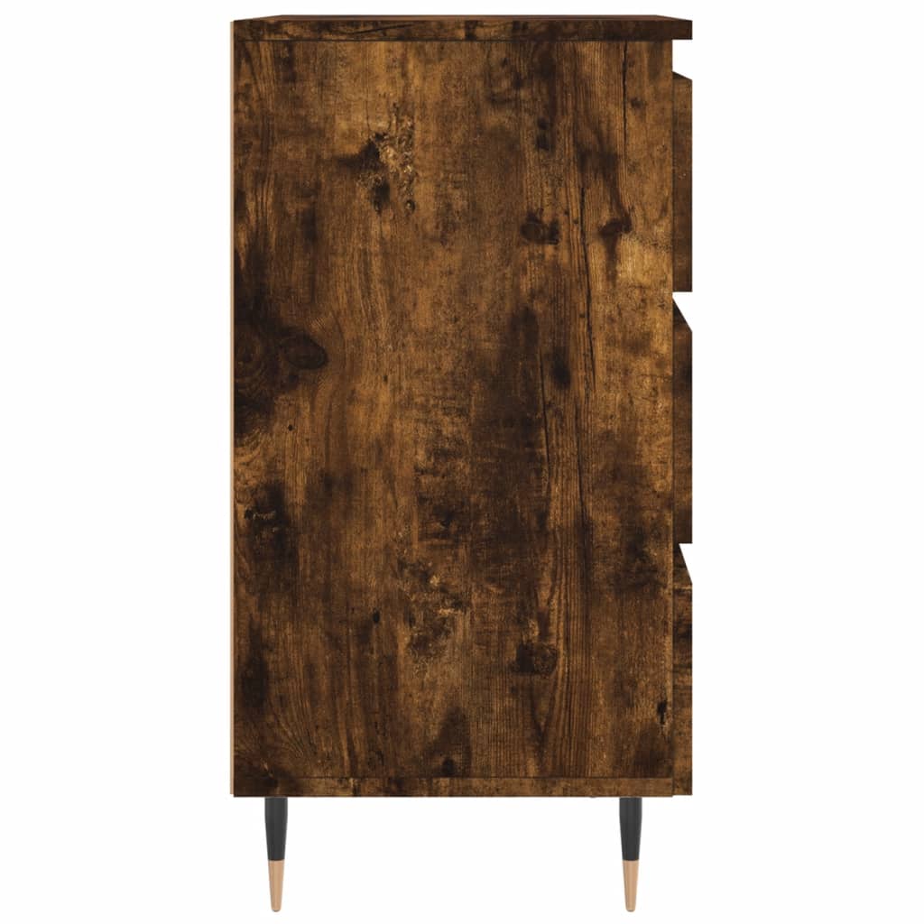 vidaXL Bedside Cabinets 2 pcs Smoked Oak 40x35x69 cm Engineered Wood