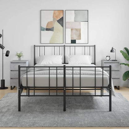 vidaXL Bedside Cabinets 2 pcs Concrete Grey 40x35x69 cm Engineered Wood