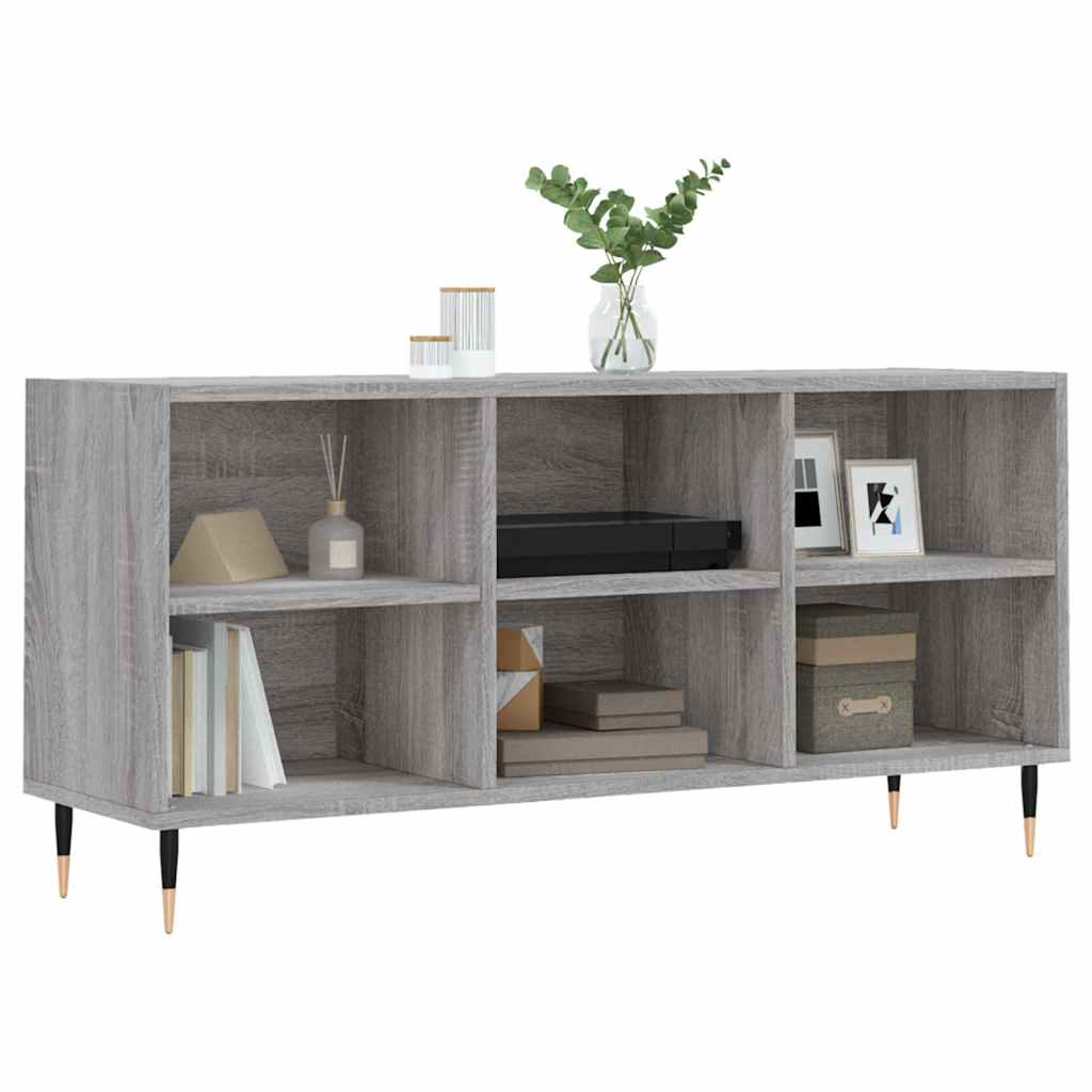 vidaXL TV Cabinet Grey Sonoma 103,5x30x50 cm Engineered Wood