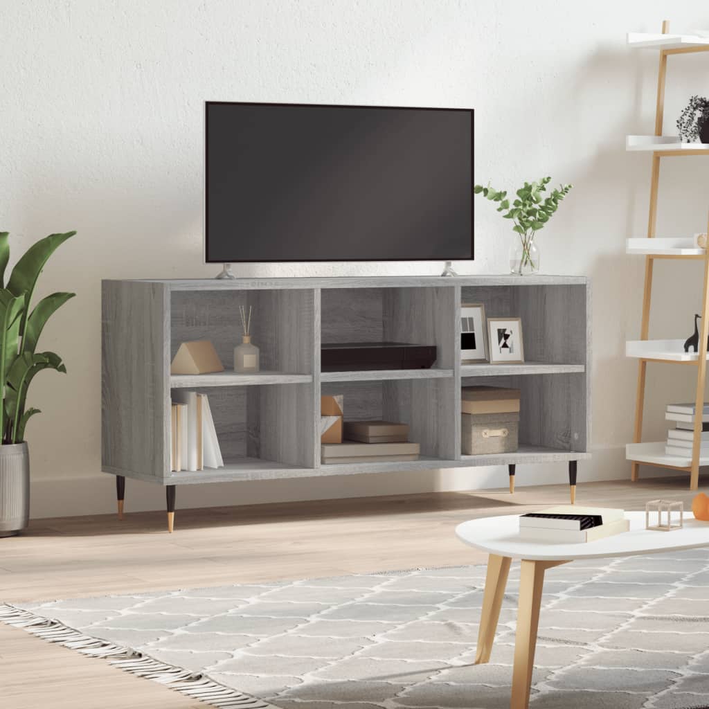 vidaXL TV Cabinet Grey Sonoma 103,5x30x50 cm Engineered Wood