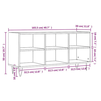 vidaXL TV Cabinet White 103.5x30x50 cm Engineered Wood
