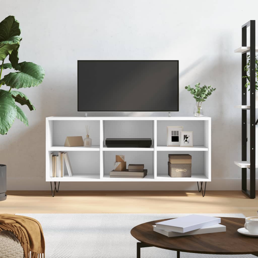 vidaXL TV Cabinet White 103,5x30x50 cm Engineered Wood