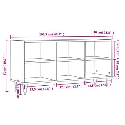 vidaXL TV Cabinet Sonoma Oak 103.5x30x50 cm Engineered Wood