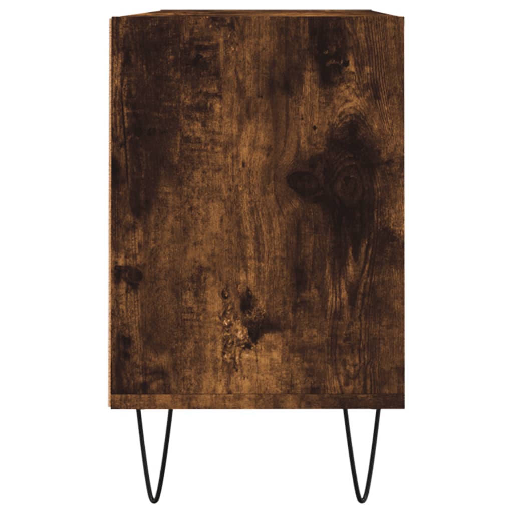 vidaXL TV Cabinet Smoked Oak 103.5x30x50 cm Engineered Wood