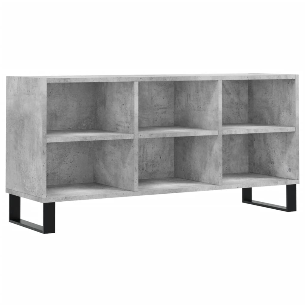 vidaXL TV Cabinet Concrete Grey 103,5x30x50 cm Engineered Wood