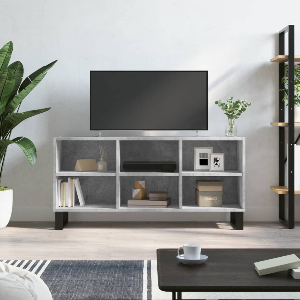 vidaXL TV Cabinet Concrete Grey 103,5x30x50 cm Engineered Wood