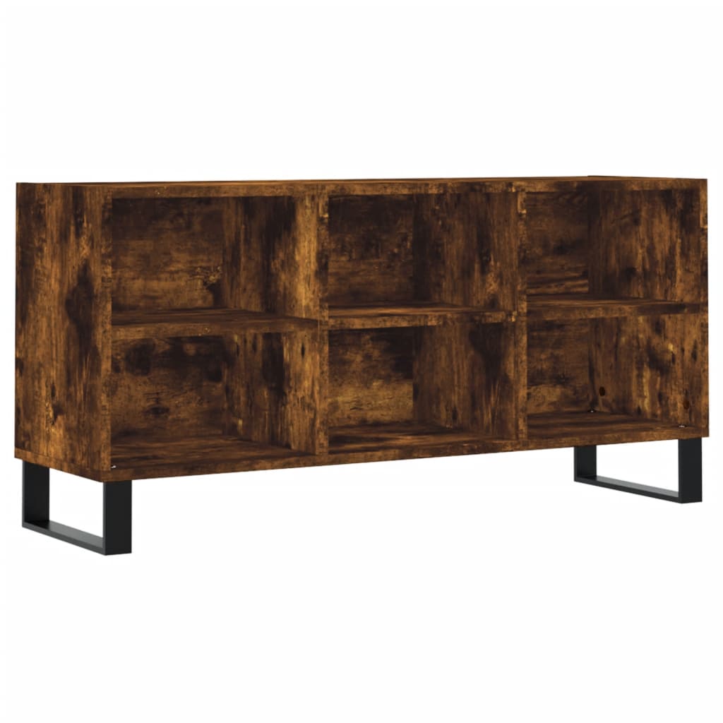 vidaXL TV Cabinet Smoked Oak 103,5x30x50 cm Engineered Wood
