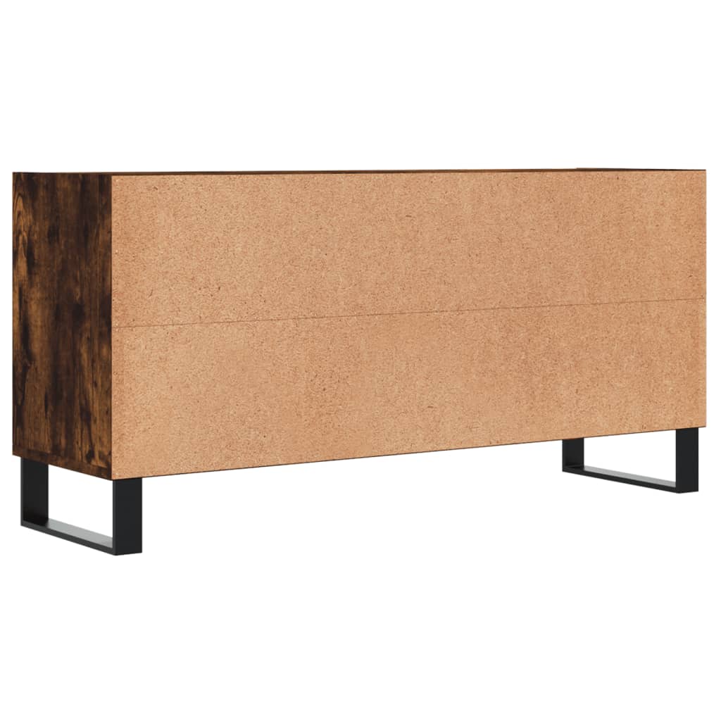 vidaXL TV Cabinet Smoked Oak 103.5x30x50 cm Engineered Wood