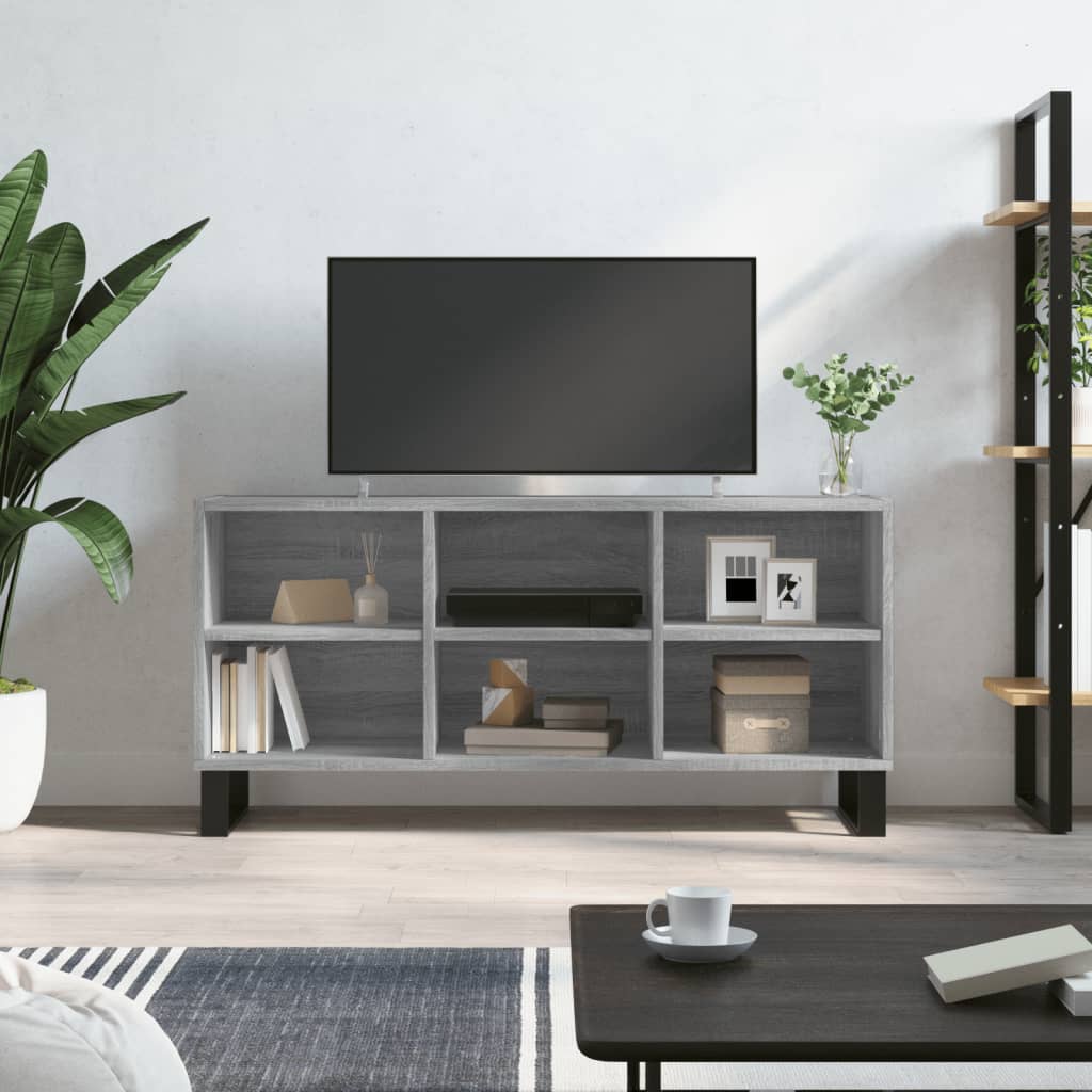 vidaXL TV Cabinet Grey Sonoma 103.5x30x50 cm Engineered Wood