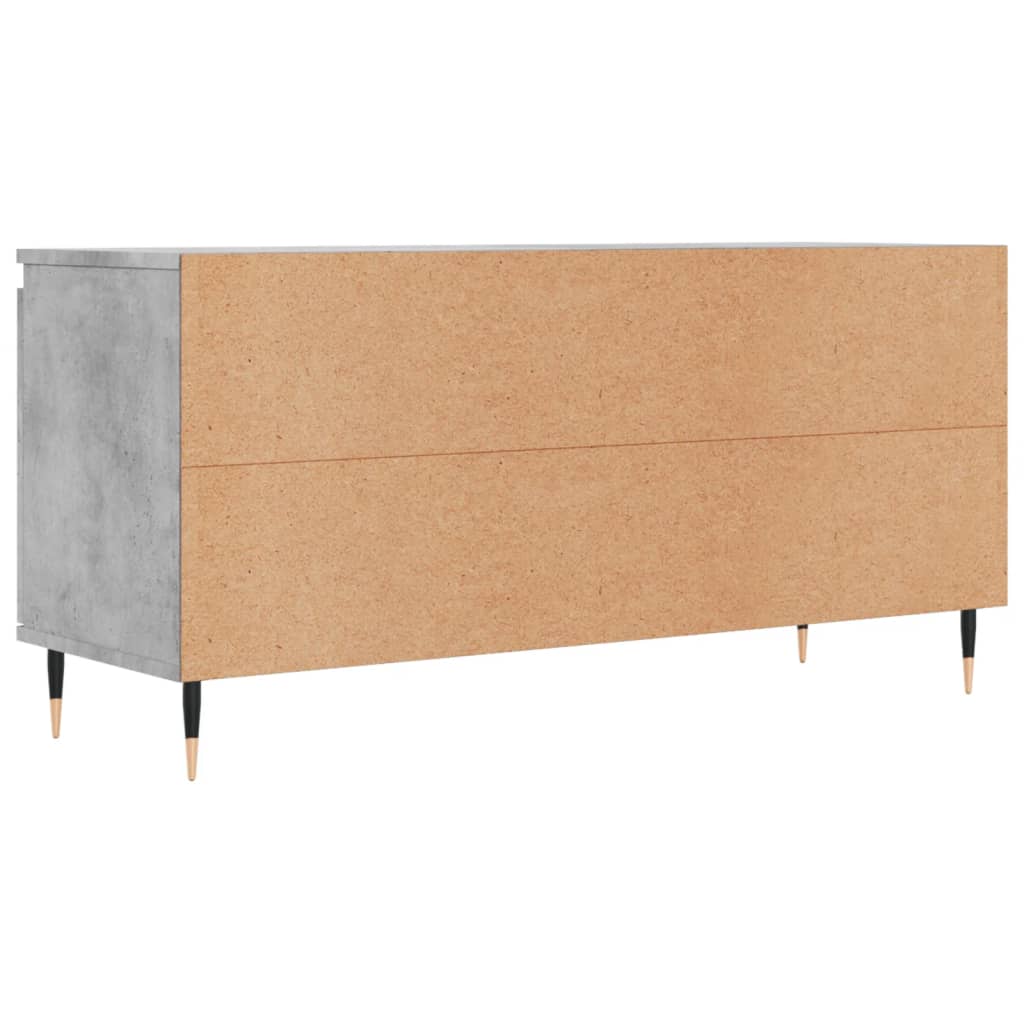 vidaXL TV Cabinet Concrete Grey 104x35x50 cm Engineered Wood