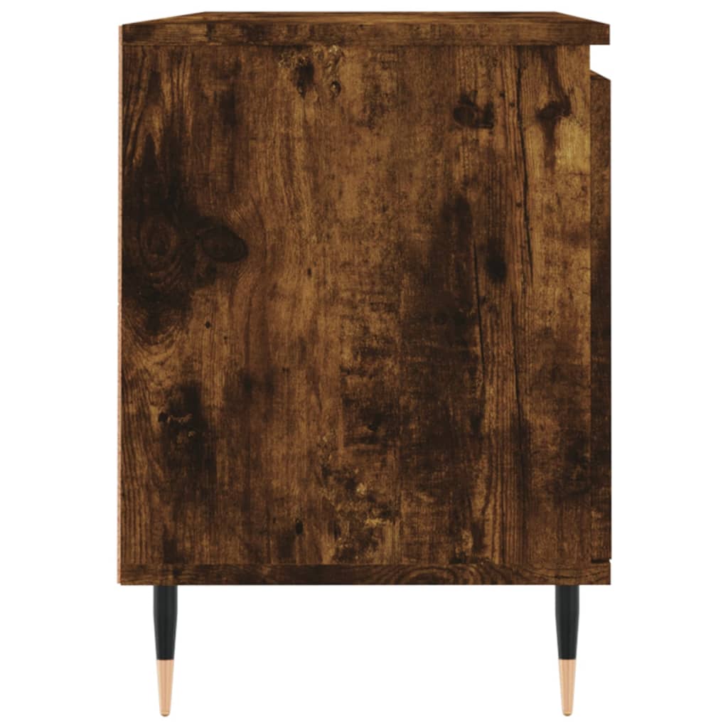 vidaXL TV Cabinet Smoked Oak 104x35x50 cm Engineered Wood