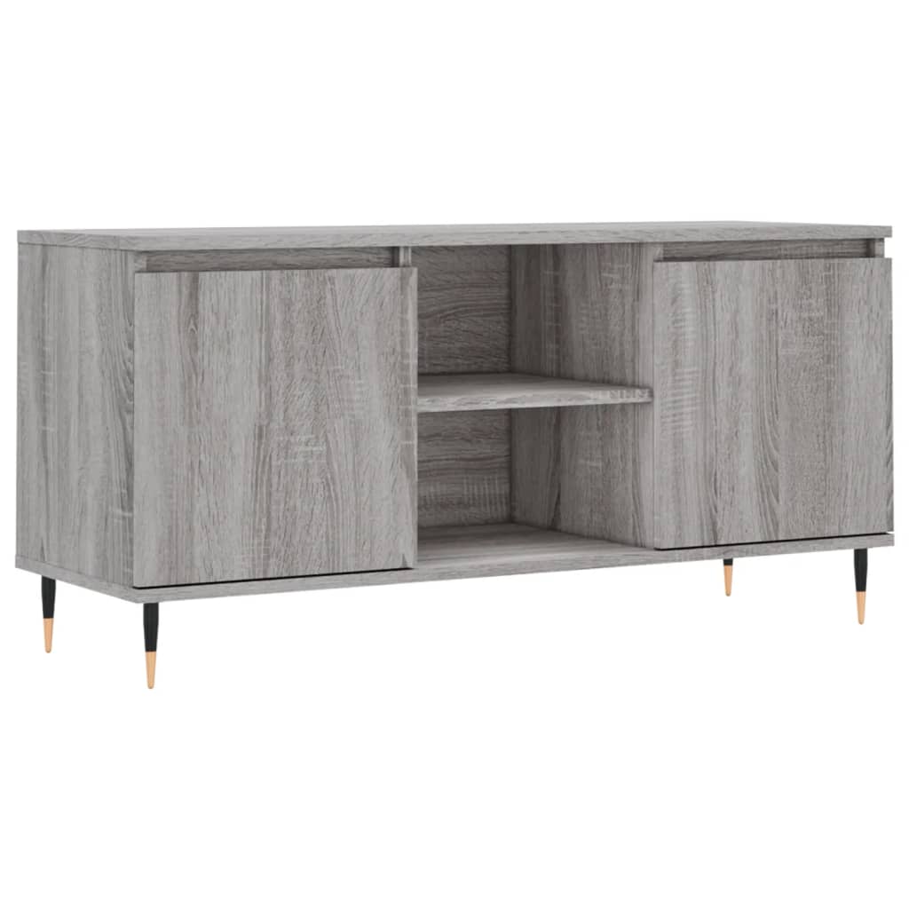 vidaXL TV Cabinet Grey Sonoma 104x35x50 cm Engineered Wood