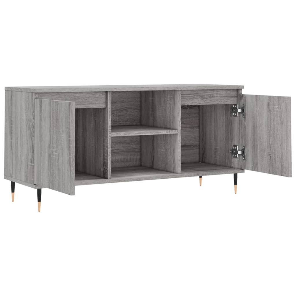 vidaXL TV Cabinet Grey Sonoma 104x35x50 cm Engineered Wood