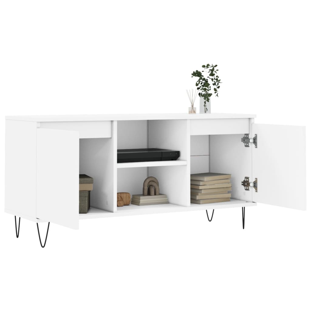vidaXL TV Cabinet White 104x35x50 cm Engineered Wood