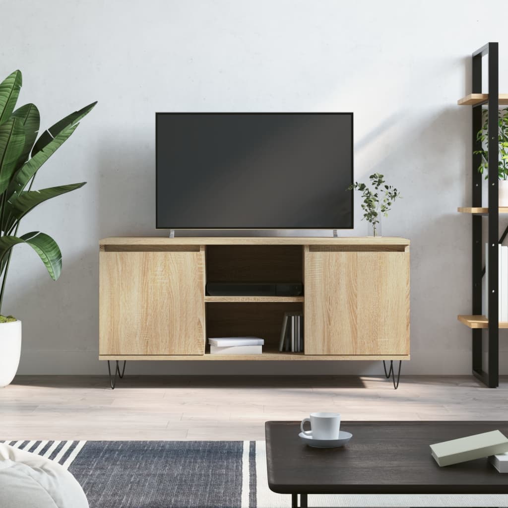 vidaXL TV Cabinet Sonoma Oak 104x35x50 cm Engineered Wood
