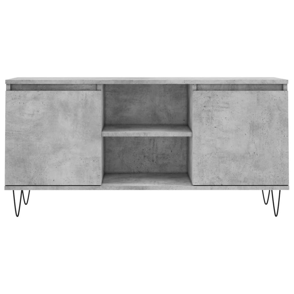vidaXL TV Cabinet Concrete Grey 104x35x50 cm Engineered Wood