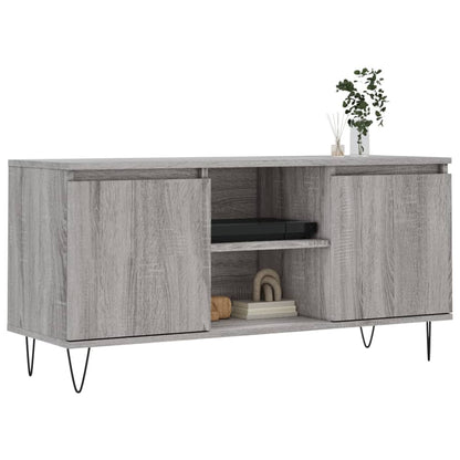 vidaXL TV Cabinet Grey Sonoma 104x35x50 cm Engineered Wood