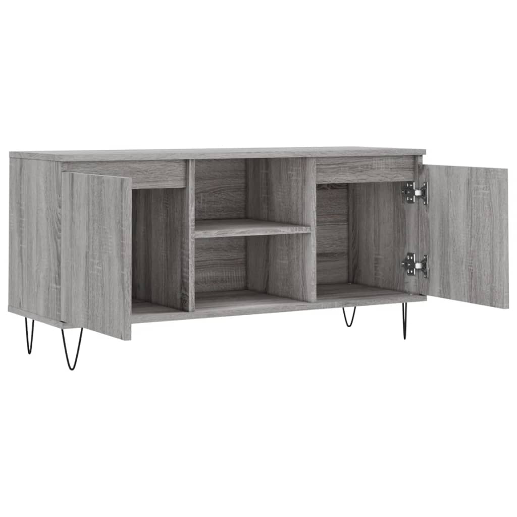 vidaXL TV Cabinet Grey Sonoma 104x35x50 cm Engineered Wood